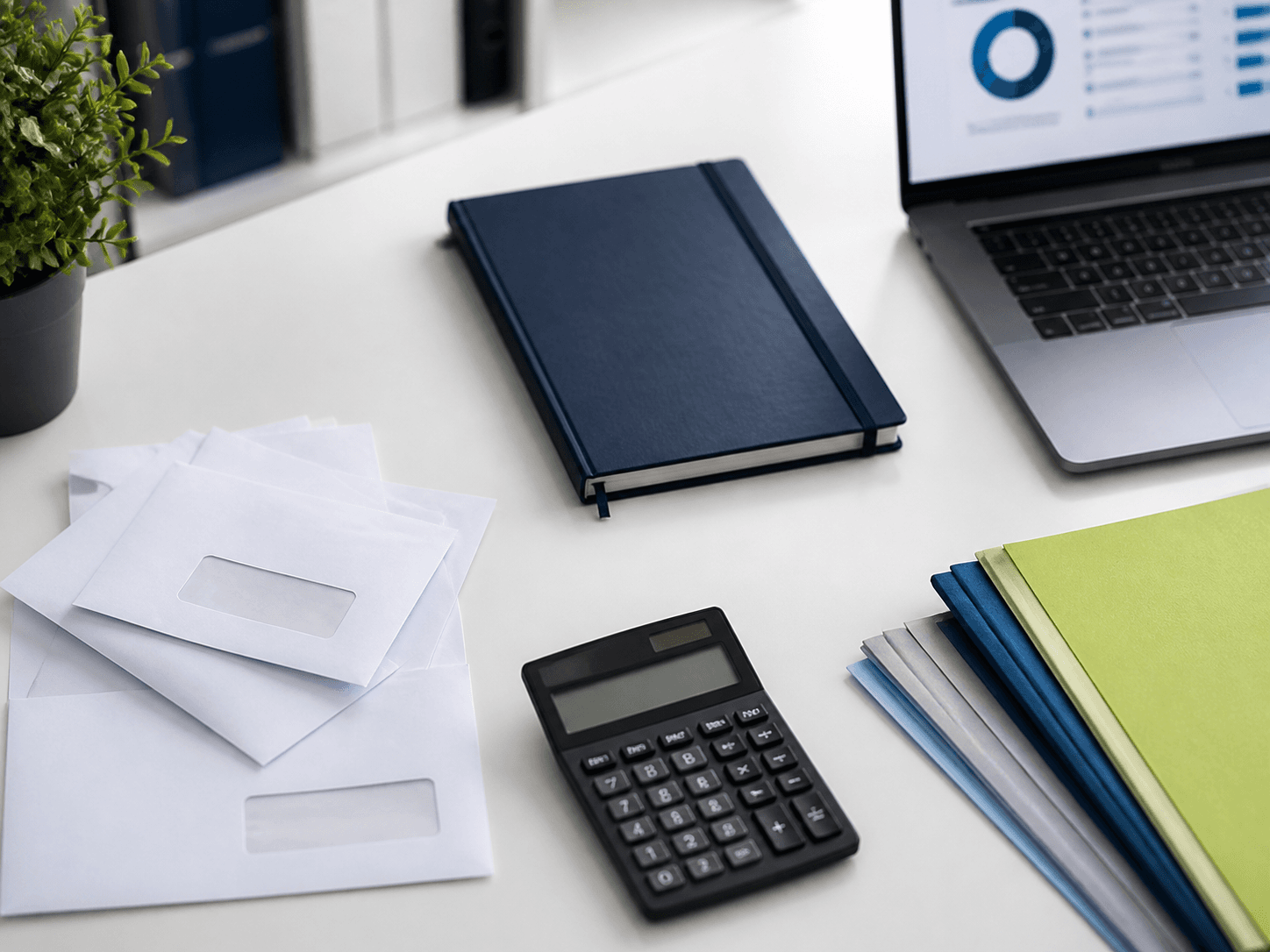 Materiales administrativos y financieros organizados